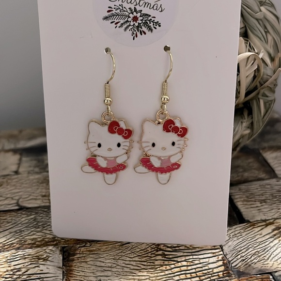 NEW HELLO KITTY Ballerina Earrings - Hypoallergenic - Picture 5 of 6